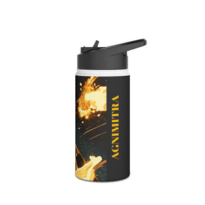 AGNIMITRA! Stainless Steel Water Bottle, Standard Lid